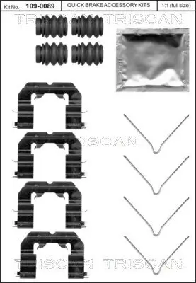 Zubehörsatz, Scheibenbremsbelag TRISCAN 8105 431650