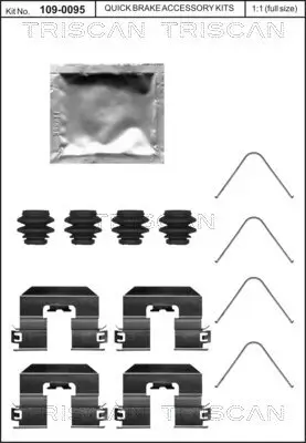 Zubehörsatz, Scheibenbremsbelag TRISCAN 8105 431652 Bild Zubehörsatz, Scheibenbremsbelag TRISCAN 8105 431652