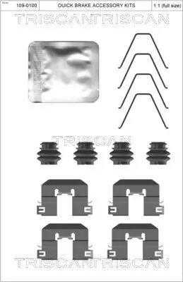 Zubehörsatz, Scheibenbremsbelag TRISCAN 8105 431654 Bild Zubehörsatz, Scheibenbremsbelag TRISCAN 8105 431654