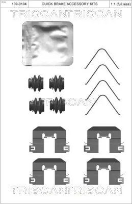 Zubehörsatz, Scheibenbremsbelag TRISCAN 8105 431657