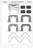 Zubehörsatz, Scheibenbremsbelag Vorderachse TRISCAN 8105 431662