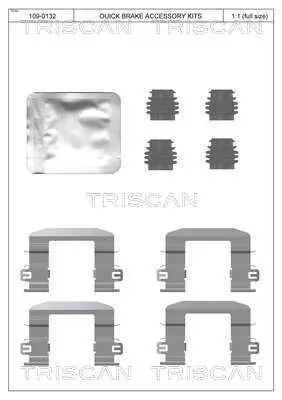 Zubehörsatz, Scheibenbremsbelag TRISCAN 8105 431664 Bild Zubehörsatz, Scheibenbremsbelag TRISCAN 8105 431664