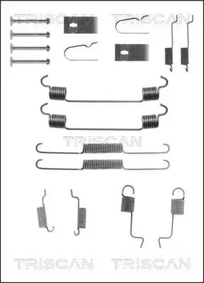 Zubehörsatz, Bremsbacken Hinterachse TRISCAN 8105 502555 Bild Zubehörsatz, Bremsbacken Hinterachse TRISCAN 8105 502555