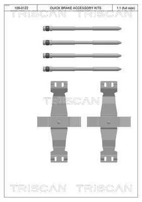 Zubehörsatz, Scheibenbremsbelag TRISCAN 8105 801602 Bild Zubehörsatz, Scheibenbremsbelag TRISCAN 8105 801602