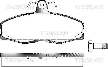 Bremsbelagsatz, Scheibenbremse TRISCAN 8110 10232