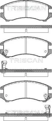 Bremsbelagsatz, Scheibenbremse TRISCAN 8110 10887