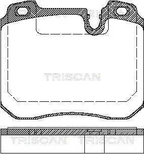 Bremsbelagsatz, Scheibenbremse Vorderachse TRISCAN 8110 11014 Bild Bremsbelagsatz, Scheibenbremse Vorderachse TRISCAN 8110 11014