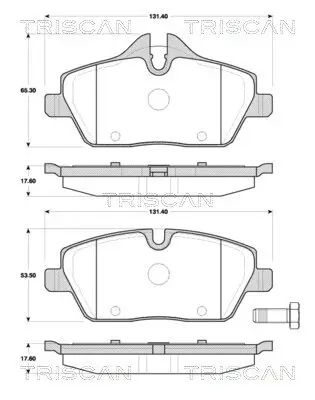 Bremsbelagsatz, Scheibenbremse TRISCAN 8110 11028 Bild Bremsbelagsatz, Scheibenbremse TRISCAN 8110 11028