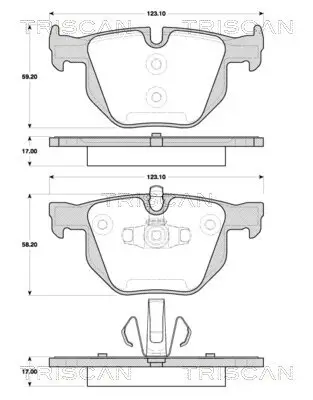 Bremsbelagsatz, Scheibenbremse TRISCAN 8110 11030 Bild Bremsbelagsatz, Scheibenbremse TRISCAN 8110 11030