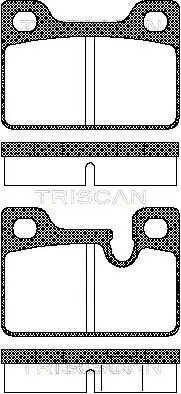 Bremsbelagsatz, Scheibenbremse TRISCAN 8110 11204