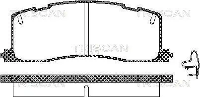 Bremsbelagsatz, Scheibenbremse Hinterachse TRISCAN 8110 13003 Bild Bremsbelagsatz, Scheibenbremse Hinterachse TRISCAN 8110 13003