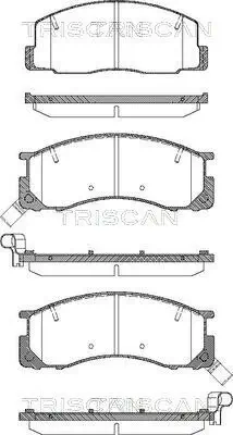 Bremsbelagsatz, Scheibenbremse TRISCAN 8110 13015