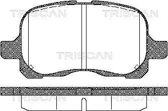 Bremsbelagsatz, Scheibenbremse TRISCAN 8110 13020