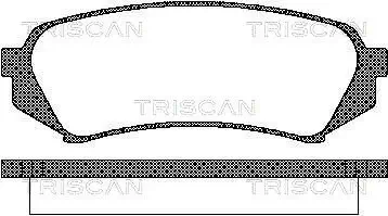 Bremsbelagsatz, Scheibenbremse TRISCAN 8110 13049