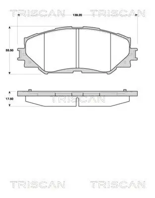 Bremsbelagsatz, Scheibenbremse TRISCAN 8110 13070 Bild Bremsbelagsatz, Scheibenbremse TRISCAN 8110 13070