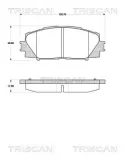 Bremsbelagsatz, Scheibenbremse TRISCAN 8110 13071