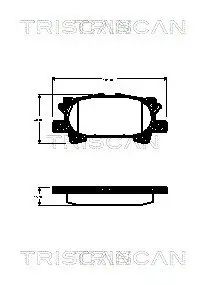 Bremsbelagsatz, Scheibenbremse TRISCAN 8110 13075