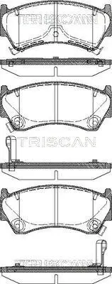 Bremsbelagsatz, Scheibenbremse TRISCAN 8110 14008