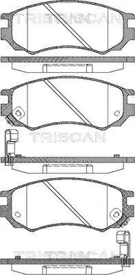 Bremsbelagsatz, Scheibenbremse TRISCAN 8110 14026