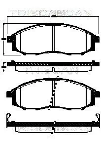 Bremsbelagsatz, Scheibenbremse TRISCAN 8110 14042