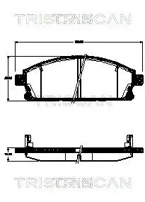 Bremsbelagsatz, Scheibenbremse TRISCAN 8110 14044