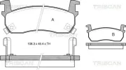 Bremsbelagsatz, Scheibenbremse TRISCAN 8110 14129