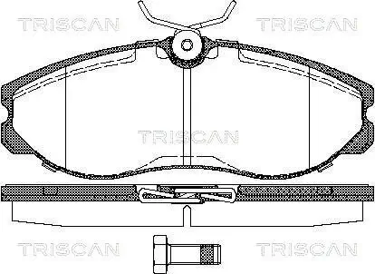 Bremsbelagsatz, Scheibenbremse TRISCAN 8110 14174