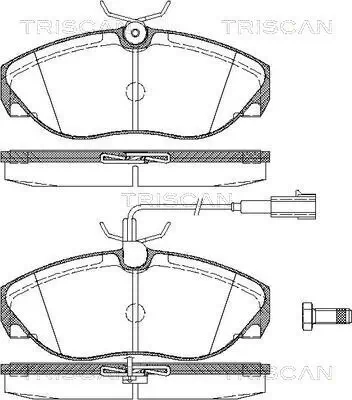 Bremsbelagsatz, Scheibenbremse TRISCAN 8110 15016