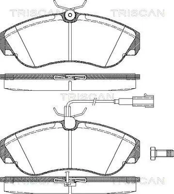 Bremsbelagsatz, Scheibenbremse TRISCAN 8110 15017