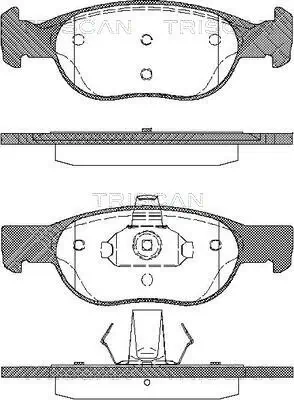 Bremsbelagsatz, Scheibenbremse Vorderachse TRISCAN 8110 15027 Bild Bremsbelagsatz, Scheibenbremse Vorderachse TRISCAN 8110 15027