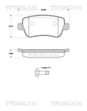 Bremsbelagsatz, Scheibenbremse TRISCAN 8110 15043