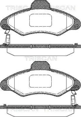 Bremsbelagsatz, Scheibenbremse TRISCAN 8110 16003
