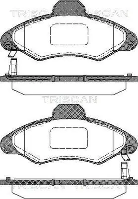 Bremsbelagsatz, Scheibenbremse TRISCAN 8110 16003 Bild Bremsbelagsatz, Scheibenbremse TRISCAN 8110 16003