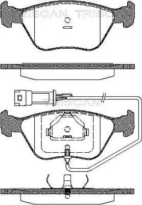 Bremsbelagsatz, Scheibenbremse TRISCAN 8110 16004