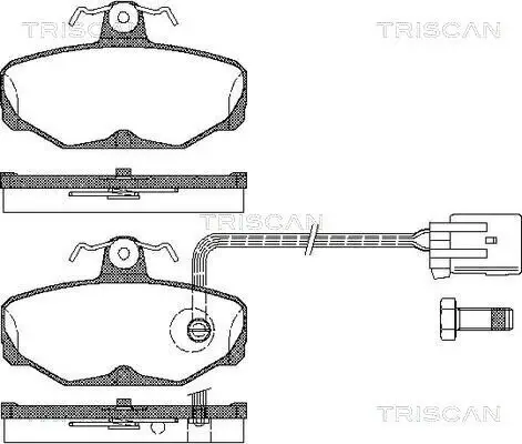 Bremsbelagsatz, Scheibenbremse TRISCAN 8110 16164