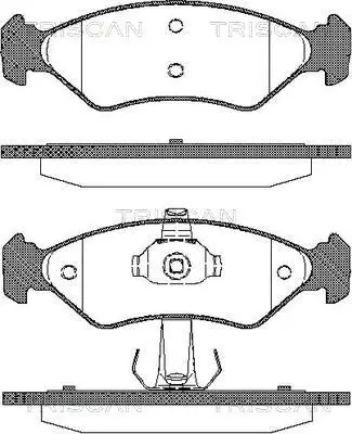 Bremsbelagsatz, Scheibenbremse Vorderachse TRISCAN 8110 16168