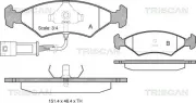 Bremsbelagsatz, Scheibenbremse TRISCAN 8110 16801