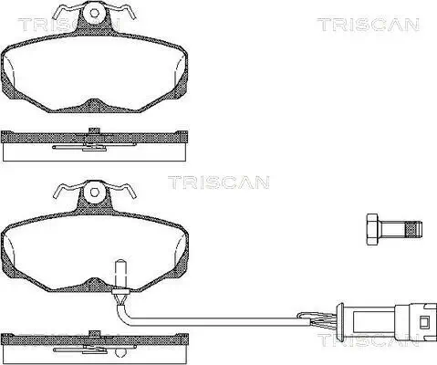 Bremsbelagsatz, Scheibenbremse TRISCAN 8110 16827