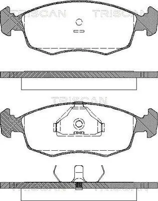 Bremsbelagsatz, Scheibenbremse TRISCAN 8110 16868