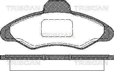 Bremsbelagsatz, Scheibenbremse TRISCAN 8110 16950