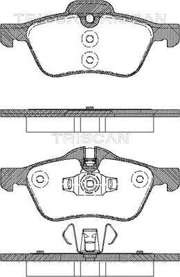 Bremsbelagsatz, Scheibenbremse Vorderachse TRISCAN 8110 17017 Bild Bremsbelagsatz, Scheibenbremse Vorderachse TRISCAN 8110 17017