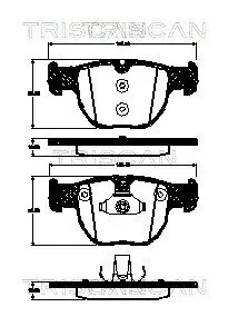 Bremsbelagsatz, Scheibenbremse TRISCAN 8110 17022