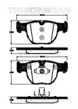 Bremsbelagsatz, Scheibenbremse TRISCAN 8110 17022