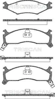 Bremsbelagsatz, Scheibenbremse TRISCAN 8110 18004