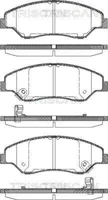 Bremsbelagsatz, Scheibenbremse Vorderachse TRISCAN 8110 18005 Bild Bremsbelagsatz, Scheibenbremse Vorderachse TRISCAN 8110 18005