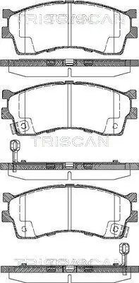 Bremsbelagsatz, Scheibenbremse TRISCAN 8110 18008