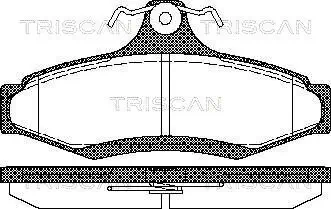 Bremsbelagsatz, Scheibenbremse TRISCAN 8110 21004