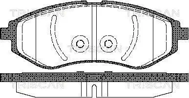 Bremsbelagsatz, Scheibenbremse TRISCAN 8110 21005