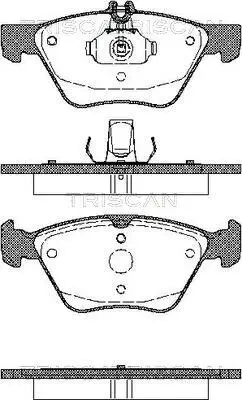 Bremsbelagsatz, Scheibenbremse TRISCAN 8110 23014