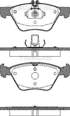 Bremsbelagsatz, Scheibenbremse Vorderachse TRISCAN 8110 23014 Bild Bremsbelagsatz, Scheibenbremse Vorderachse TRISCAN 8110 23014